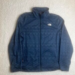 The North face men's blue‎ patterned quarter zip pullover outdoors xl